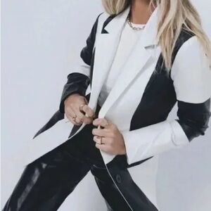 Princess Polly Faux Leather Blazer